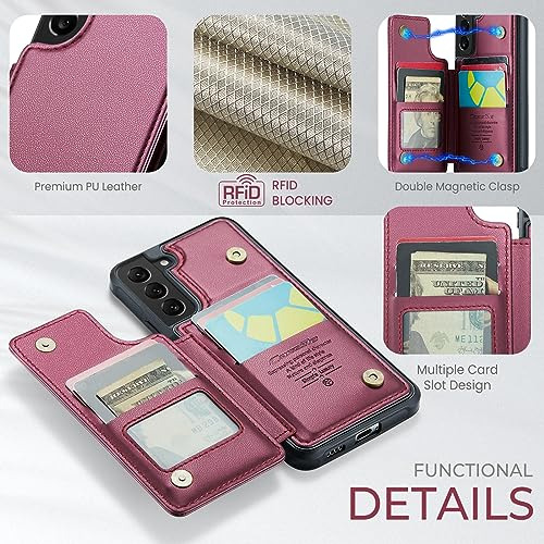 Funda Cartera Para Galaxy S20 Fe 5g Wine Rojo Piel Sintet -2