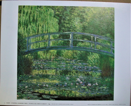Monet Lámina Harmonie Verte 24 X 30 Publicada En Paris
