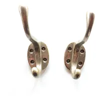 Comprar Percheros Antiguos De Bronce Niquelado (x2) - Herrajes