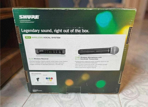 Micrófono Shure Blx24/pg58 Dinámico Cardioide (Usado)
