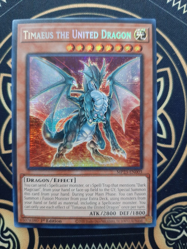 Yu-gi-oh! Timaeus The United Dragon Mp23-en003 Prismatic