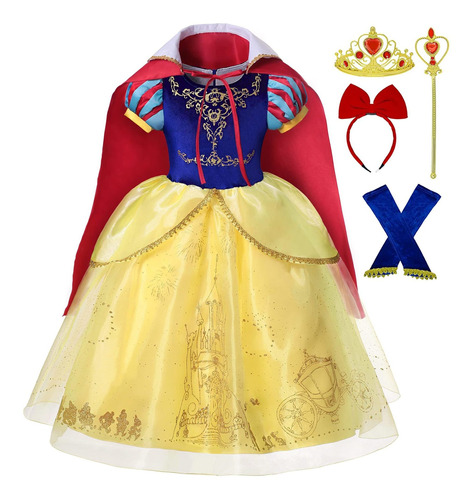 Disfraz De Princesa Blancanieves Para Niñas Pequeñas De Ro