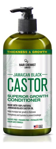 Hair Chemist Acondicionador De Ricino Negro Jamaicano De Cre