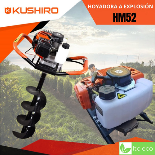 Imagen 4 de 10 de Hoyadora Motor A Explosion 52cc Con Mecha 20cm Y 60cm Largo