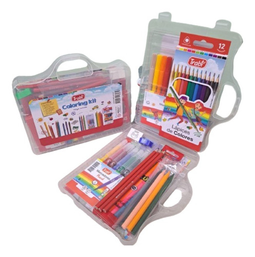 Valija Surtida Trabi Coloring Kit + Libro Para Colorear