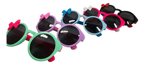 5 Gafas Sol Moño Niña Fashion Circulares Proteccion Uv Playa