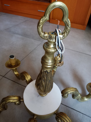 Araña Antigua De Bronce (Usado)