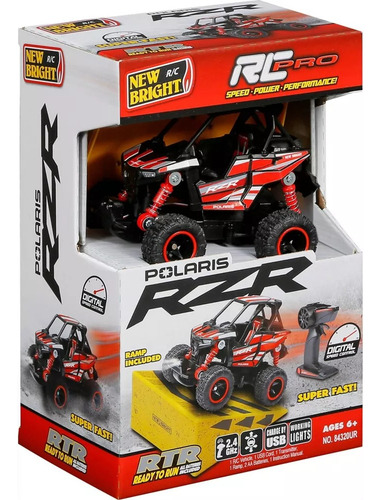 New Bright Rc Polaris Rzr Control Remoto 1:43 Color Rojo