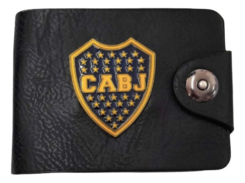 Billeteras De Hombre Futbol Con Broche Boca-river Negro Boca