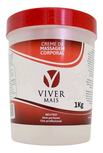 Imagem 3 de 6 de Creme Massagem Neutro Corporal Pote 1kg Profissional Full