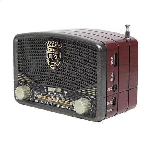 Radio FM con altavoz Bluetooth y batería Recargable