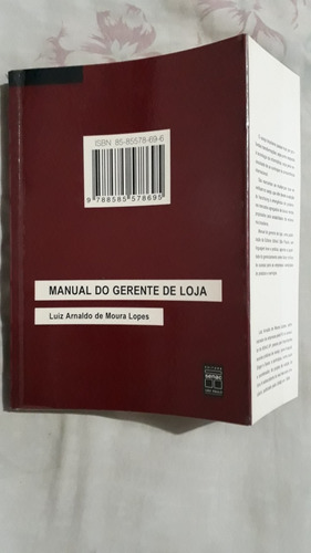Livro Manual Do Gerente De Loja Luiz Arnaldo De Moura Lopes M32