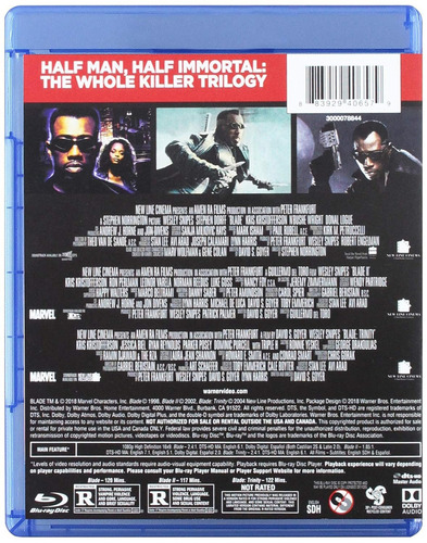Imagen 3 de 3 de Blade Trilogia Trinity Wesley Snipes Peliculas Blu-ray