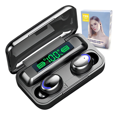 Auriculares Bluetooth y batería externa impermeables Tws F9-5