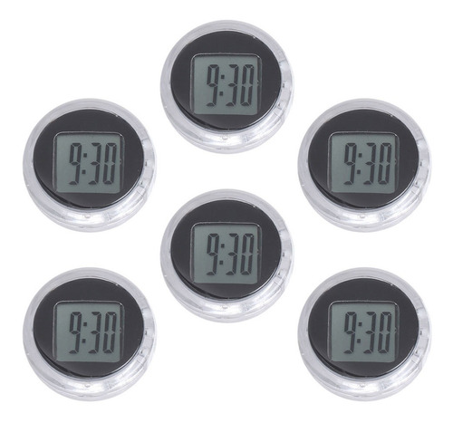 Reloj Digital De Moto De 6 Piezas, Reloj Pequeño Para Coche