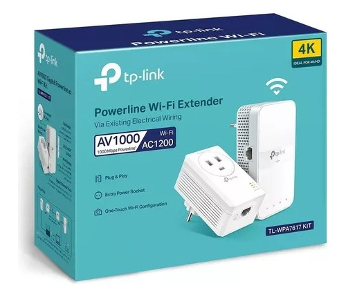 Tp-link Tl-wpa7617 Kit Powerline Extensor Router Wifi Av1000