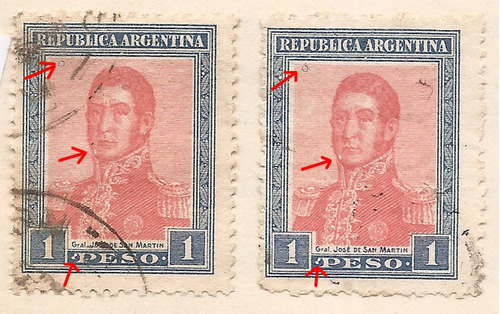 Argentina Gj 452 - 3 Variedades X1 Val 224 Fi He Ho Año 1917