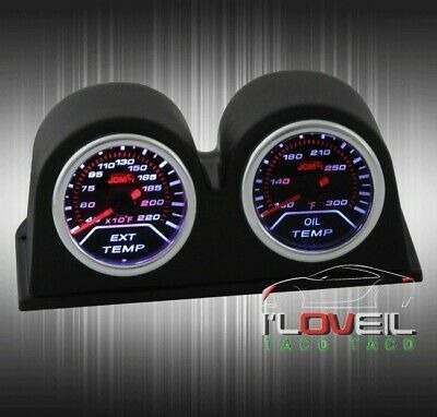 2 Jdm Racing Gauge - Exhaust Gas Temperature + Oil Temp +