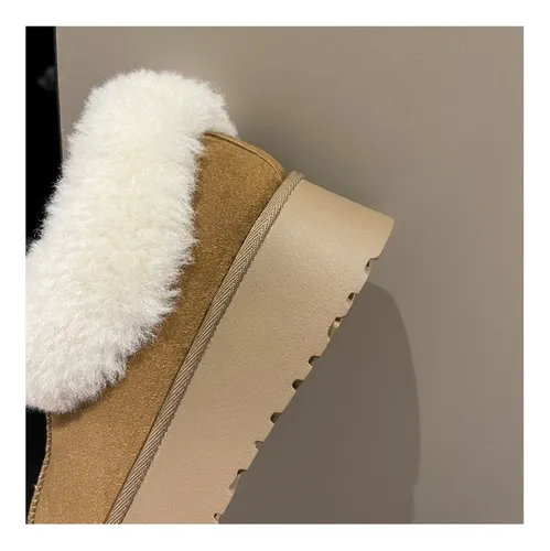 Botas Nieve Cortas Felpa Mujer Zapatos Plataforma Invierno