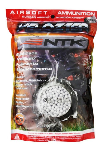 Balines Ntk Velozter Airsoft 6mm 0.12g 2000 Unidades