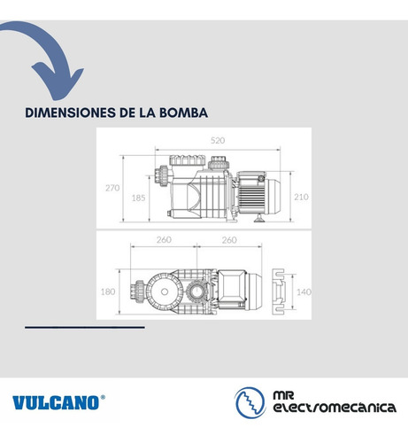 Imagen 6 de 10 de Combo Filtro Vulcano Vc30 + Bomba Bae075 3/4 Hp 50000 Litros