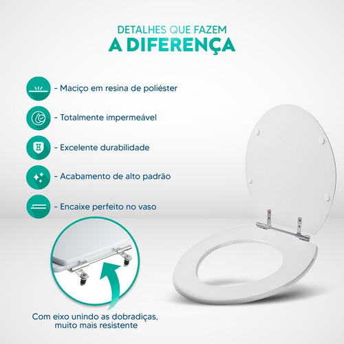 Assento Sanitário Poliéster Avalon Bone Para Ideal Standard