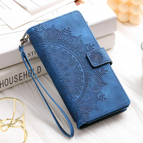 Funda De Piel Con Tapa Para Tarjetas Y Cartera .