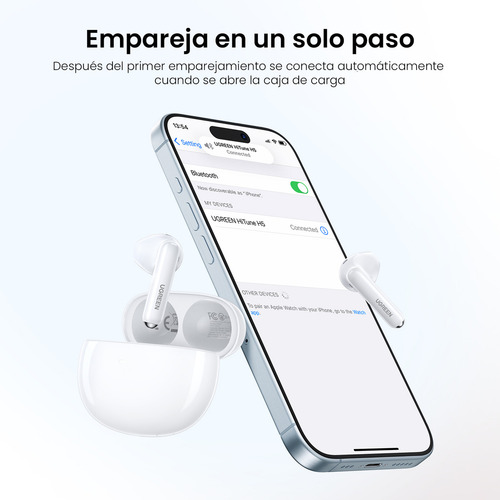 Auriculares inalámbricos Ugreen Hitune H5 Bt 5.3 Blanco
