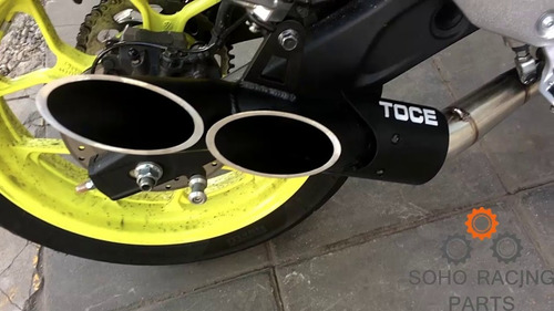 Escape Para Moto Toce Deportivo Doble Salida Mt R6 Cbr Pipa