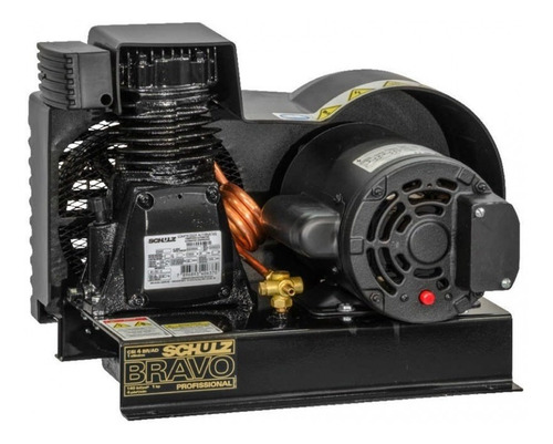 Compressor de ar elétrico portátil Schulz Bravo CSI4 monofásica 1hp 220V preto