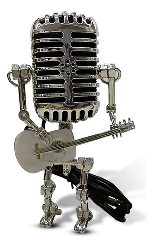 Lámpara Micrófono Vintage Robot C/guitarra, Control