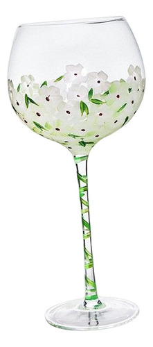 Copa Elegante Cristalería Delicada Floral 440ml Para Bar