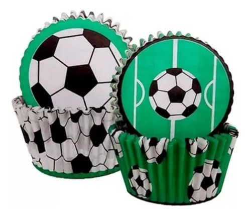 Pirotines Cupcake Nº10 Futbol X20u Pelota Repostería Coti