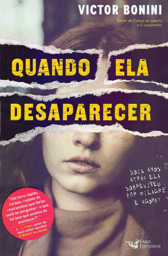 Quando ela Desaparecer, de Bonini, Victor. Editora Faro Editorial Eireli, capa mole em português, 2019