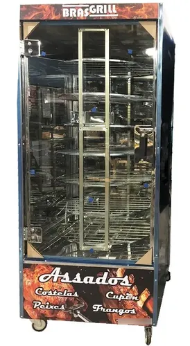 Máquina De Assar Brasgrill BR55 Frangos Giratória Frangueira 125 Kg 127 V