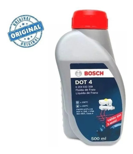 Imagem 2 de 5 de Fluido Oleo De Freio Dot 4 Dot4 Original Bosch 500ml