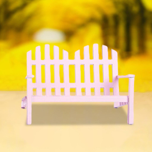 Exquisito 1:12 Casa De Muñecas Asiento Doble Rosa