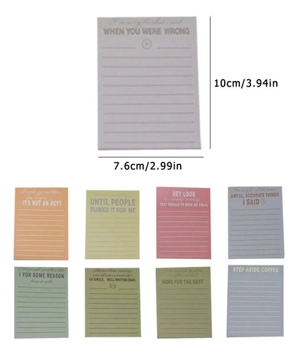 Juego De Notas Adhesivas For Bloc De Notas Lindas Notas Adh