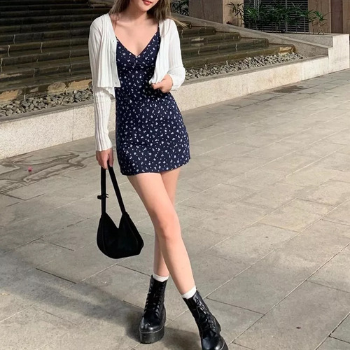Vestidos Sexy Para Mujer, En El Pecho Con Tirantes Pajarita
