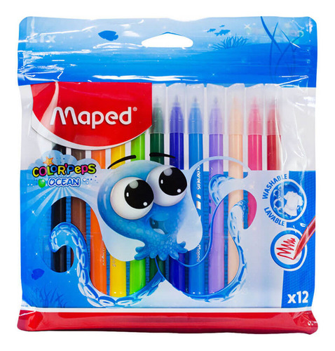 Maped Color'peps Ocean 12 Plumones (marcadores)