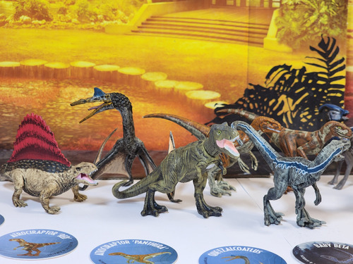 Jurassic World Minis Captivz Lote Atrociraptor, Blue, T Rex (Usado)
