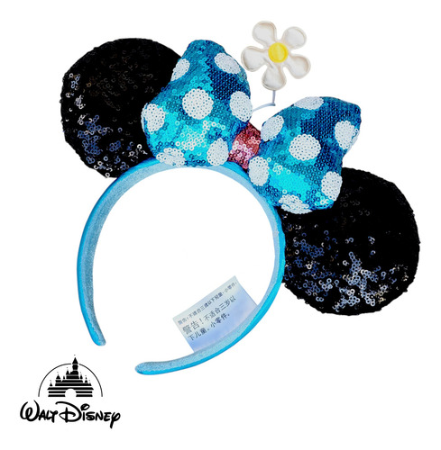 Diadema Moda Disney Minnie Mouse Azul Disneylandia Original Azul