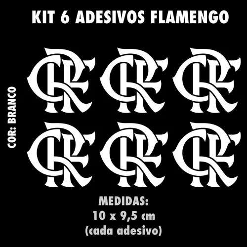 Kit 2 Adesivos Vinil Refletivo Carro Flamengo Crf Futebol