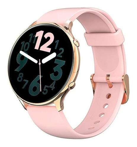 Reloj Smartwatch Elegante P/moto Samsung Xiaomi Ios Rosa Bt Color de la caja Dorado