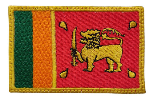 Parche Bordado Bandera Sri Lanka Bandera Del Leon Rey Vijaya