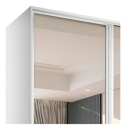 Guarda-roupa Casal Com 2 Espelhos Belluno 2 Pt 3 Gv Branco