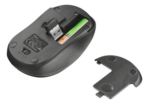 Mouse Inalambrico Trust Ziva Compacto Wireless 3 Botones Color Negro