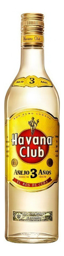 Havana Club Añejo 3 Años Ron Blanco Botella De 750 Ml Sabor Añejo 3 Años