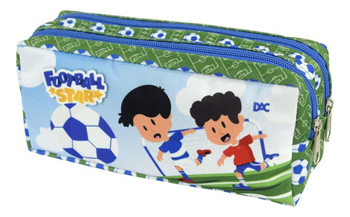 Estojo 2 Divisórias Futebol Star Dac