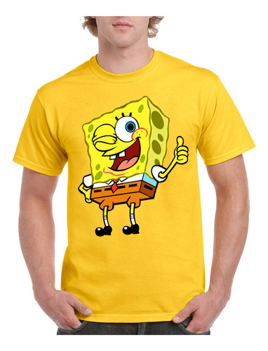 Remera Camiseta Algodon Bob Esponja Para Adulto